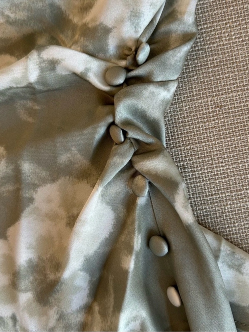 Reformation Vida Satin Maxi Dress | Vendela Floral Print Sage Ivory | Size 0 - Picture 14 of 16